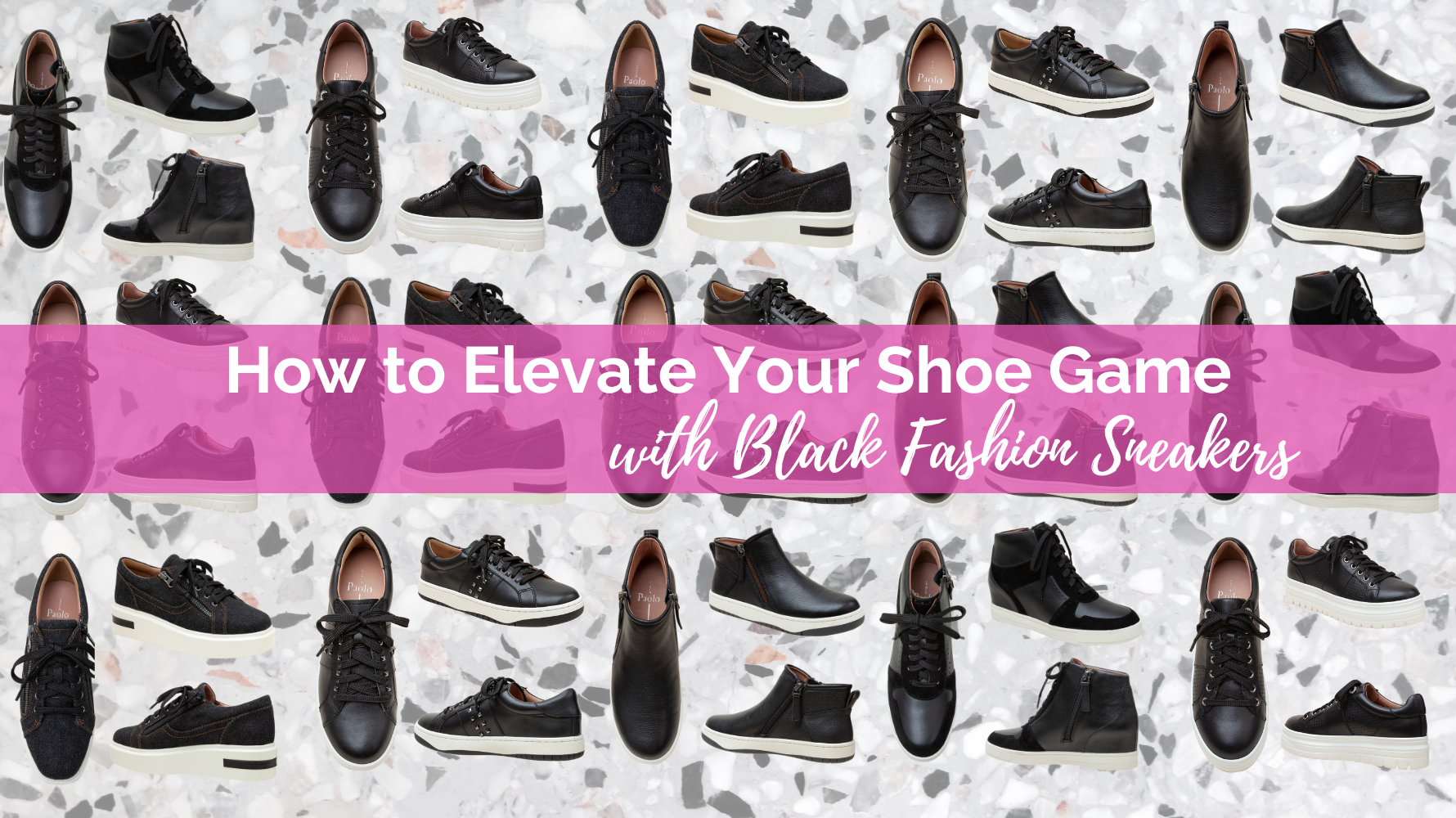 LINEA Paolo black fashion sneakers