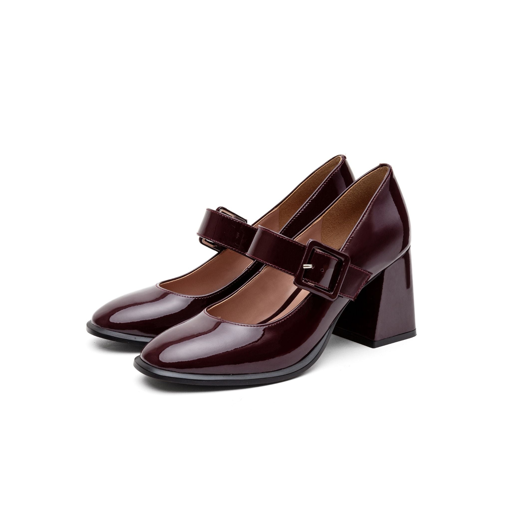 Burgundy mary jane clearance pumps