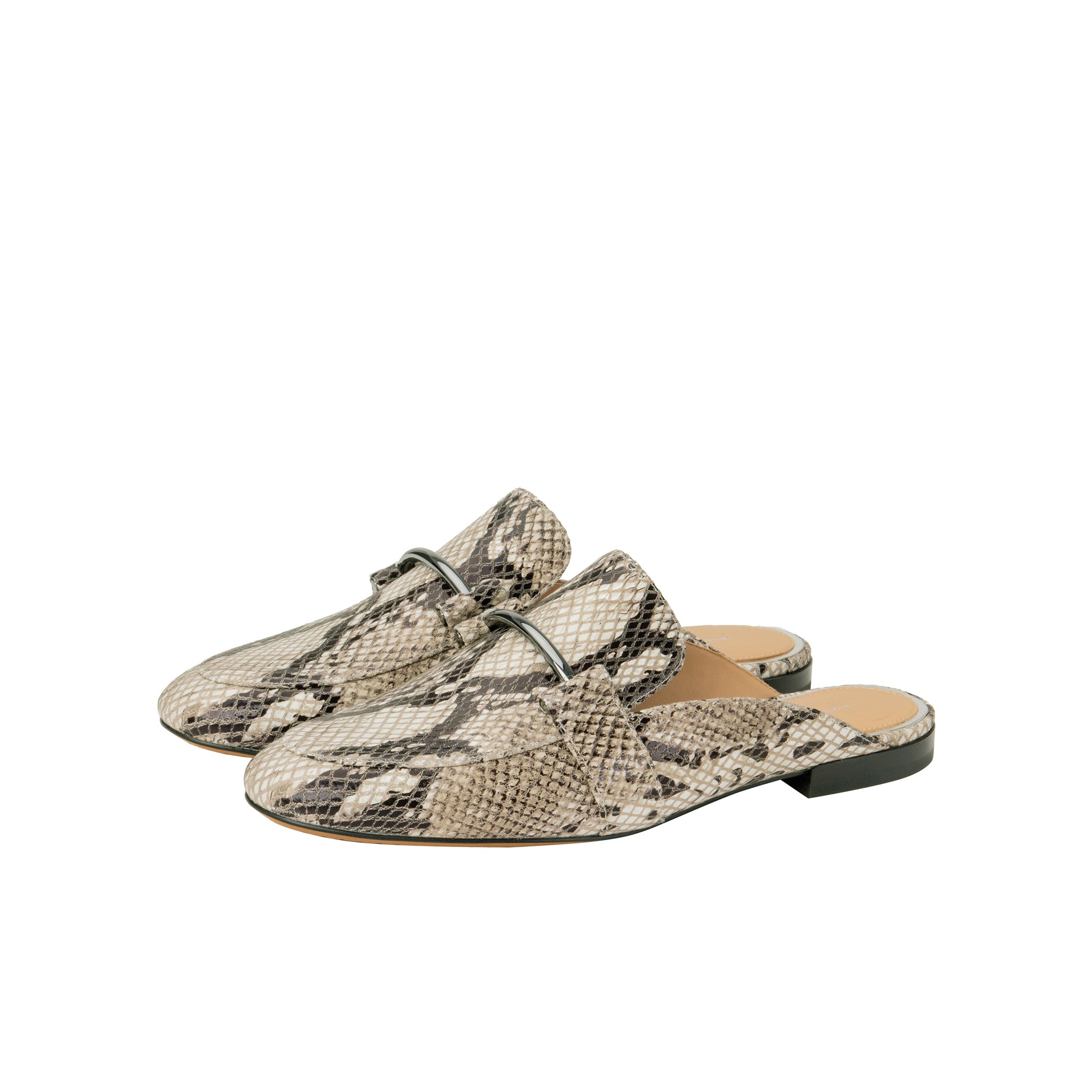 ★PAES★Round Low Flat Mule Brown Otoño Mule {Women's Leather Shoes} – Adelisa & Co