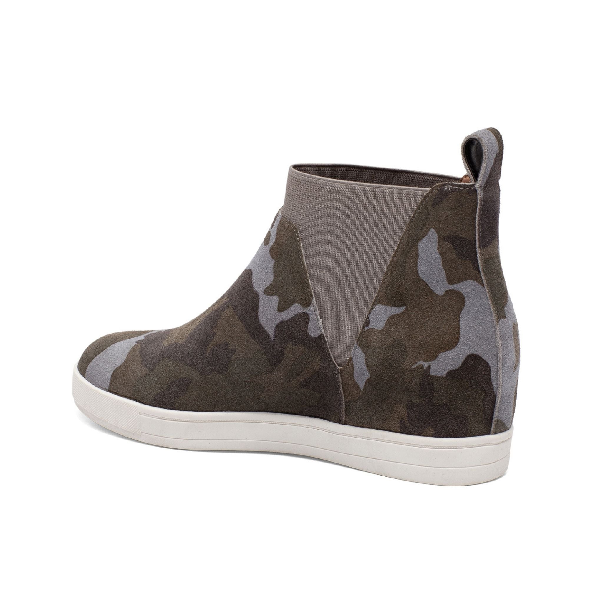 Linea paolo camo store wedge sneakers