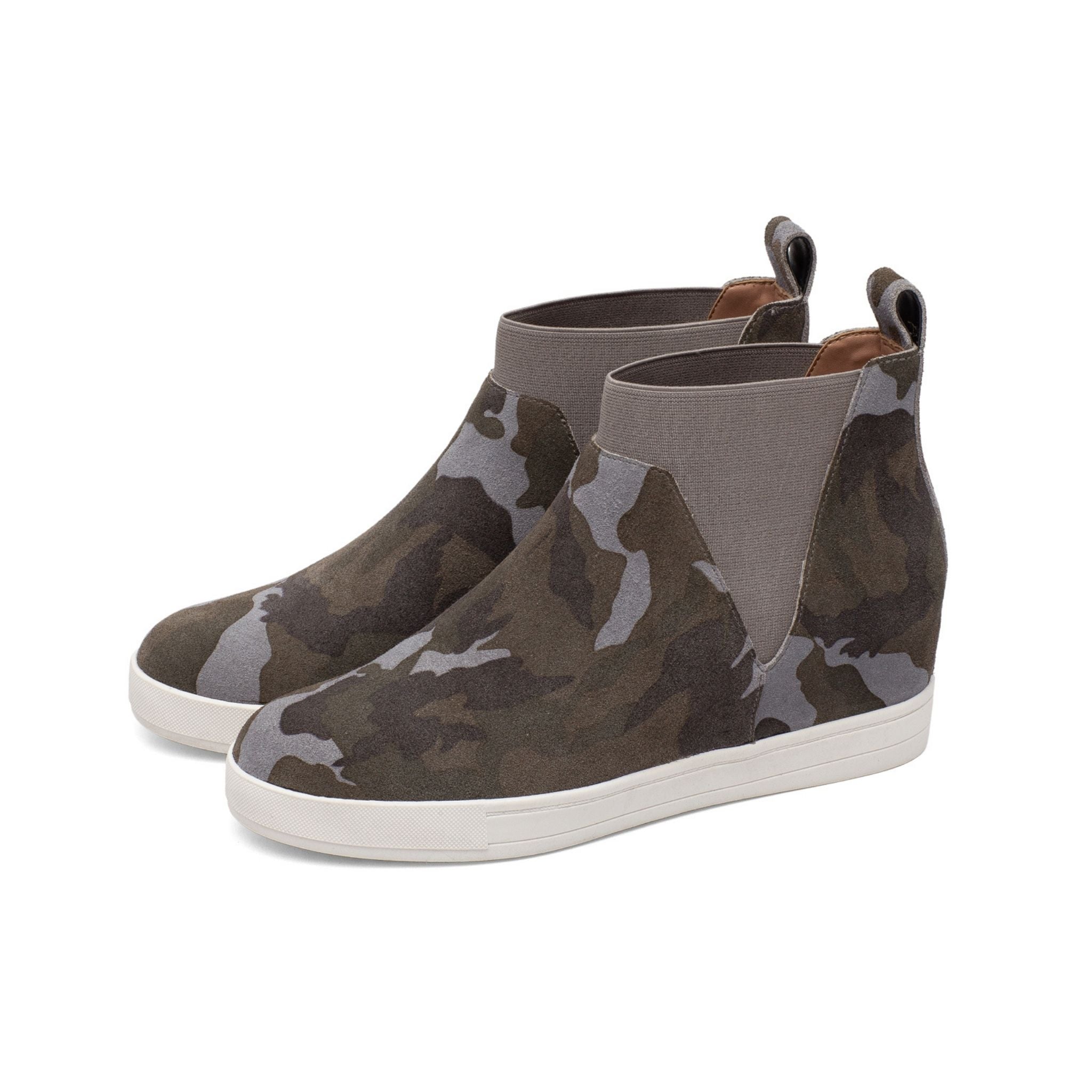 Linea paolo best sale camo wedge sneakers