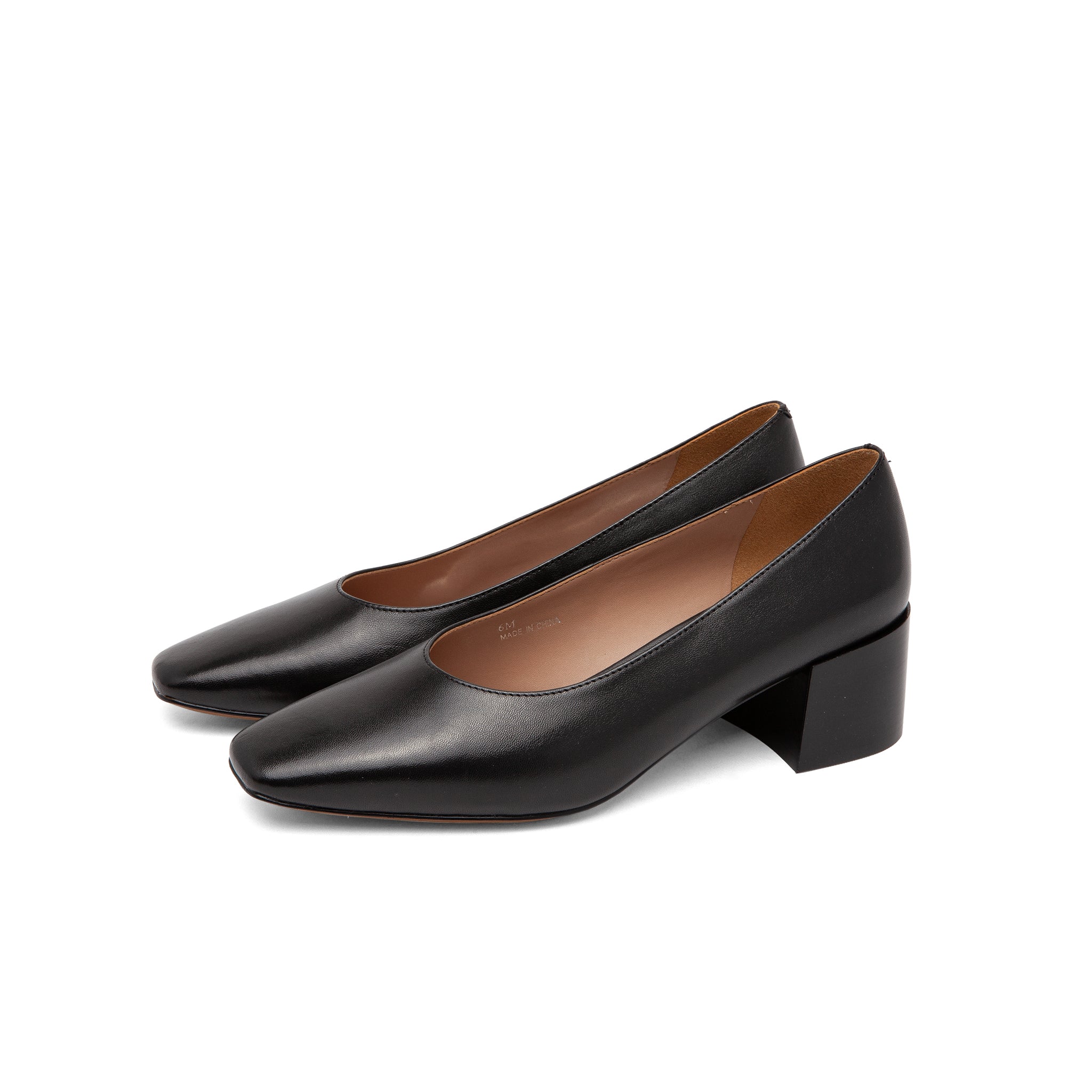 BRYN | Square Toe Block Heel Pumps – LINEA Paolo Shoes