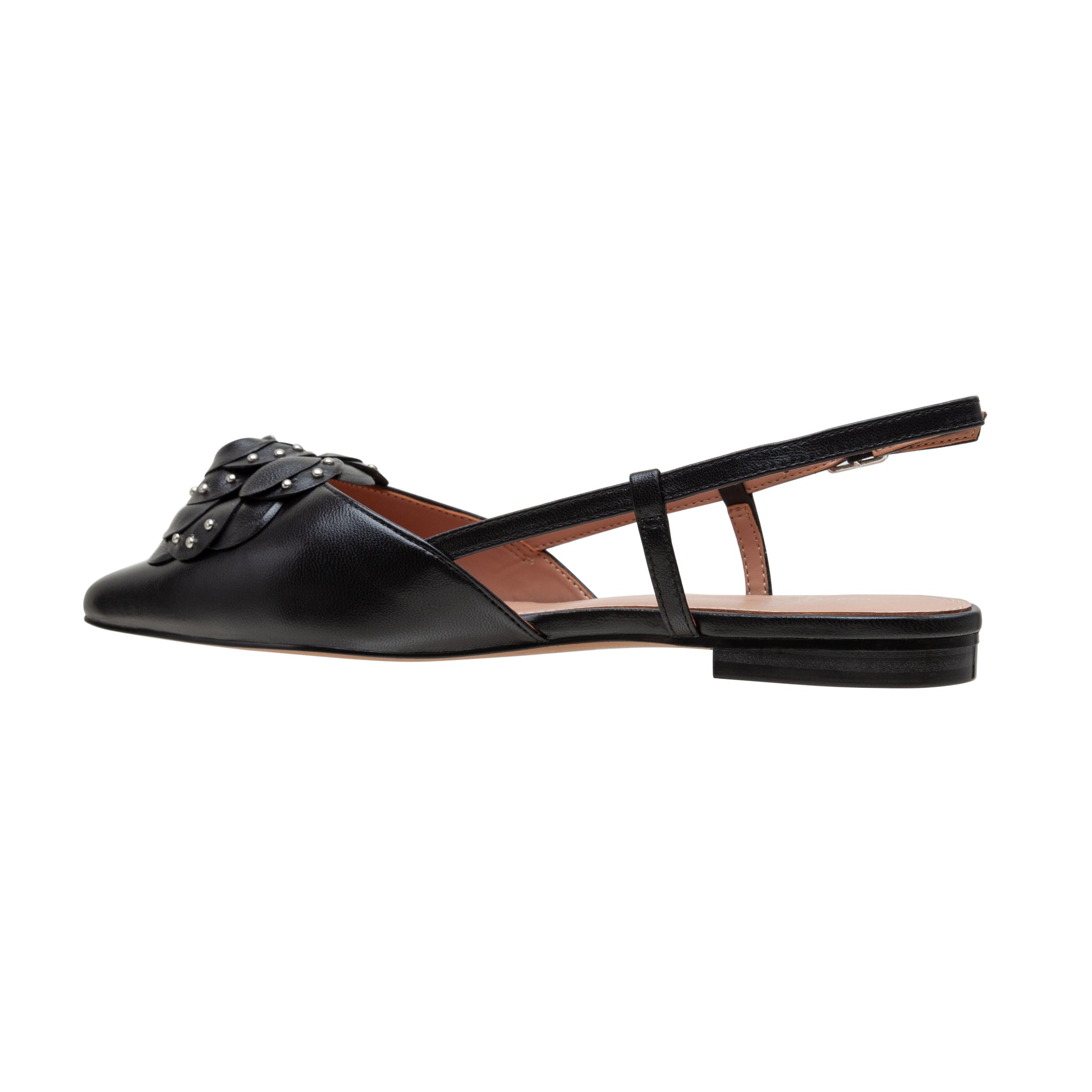 [Kathleen + Vanda] ミニスクエアトゥ アンクレット フラット CADIE | Microstud Rosette Slingback Flats – LINEA Paolo Shoes