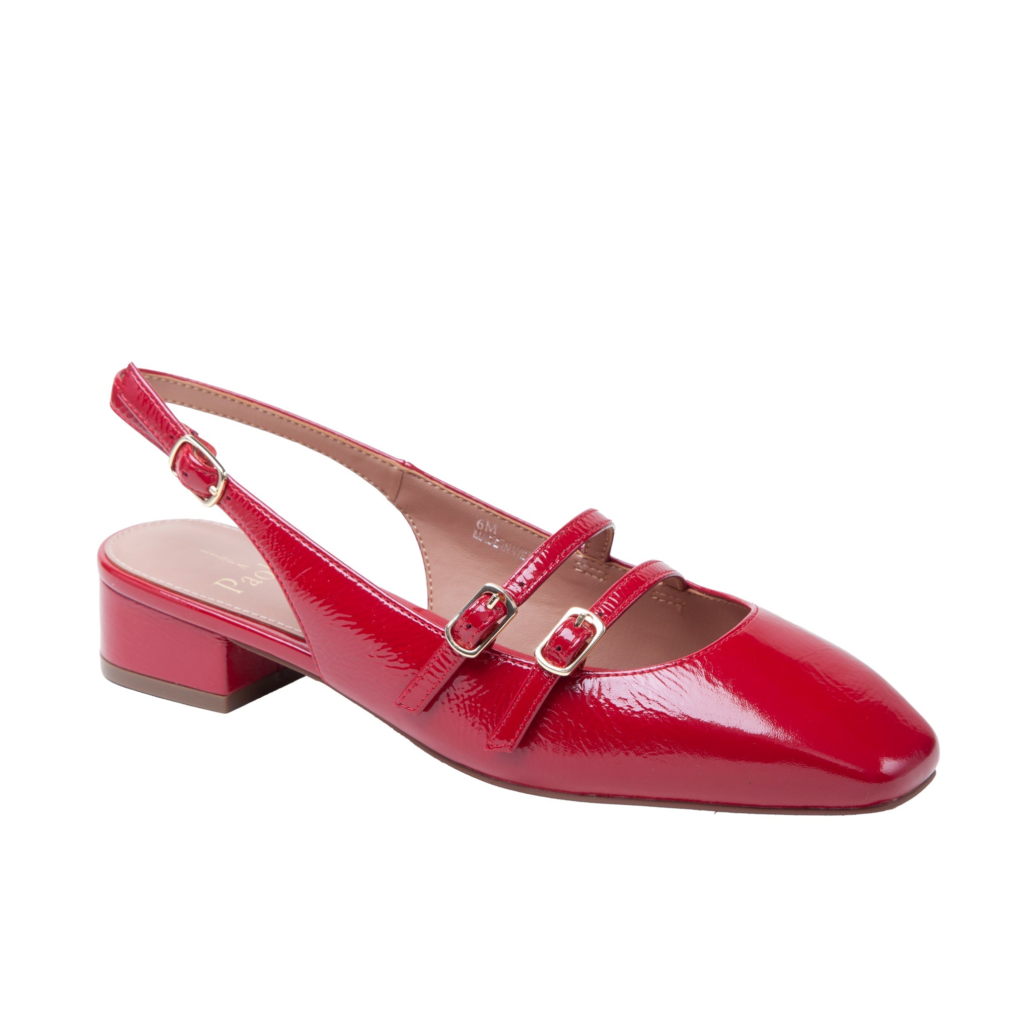 CASSIAN | Low Block Heel Double Strap MJ Slingback – LINEA Paolo Shoes