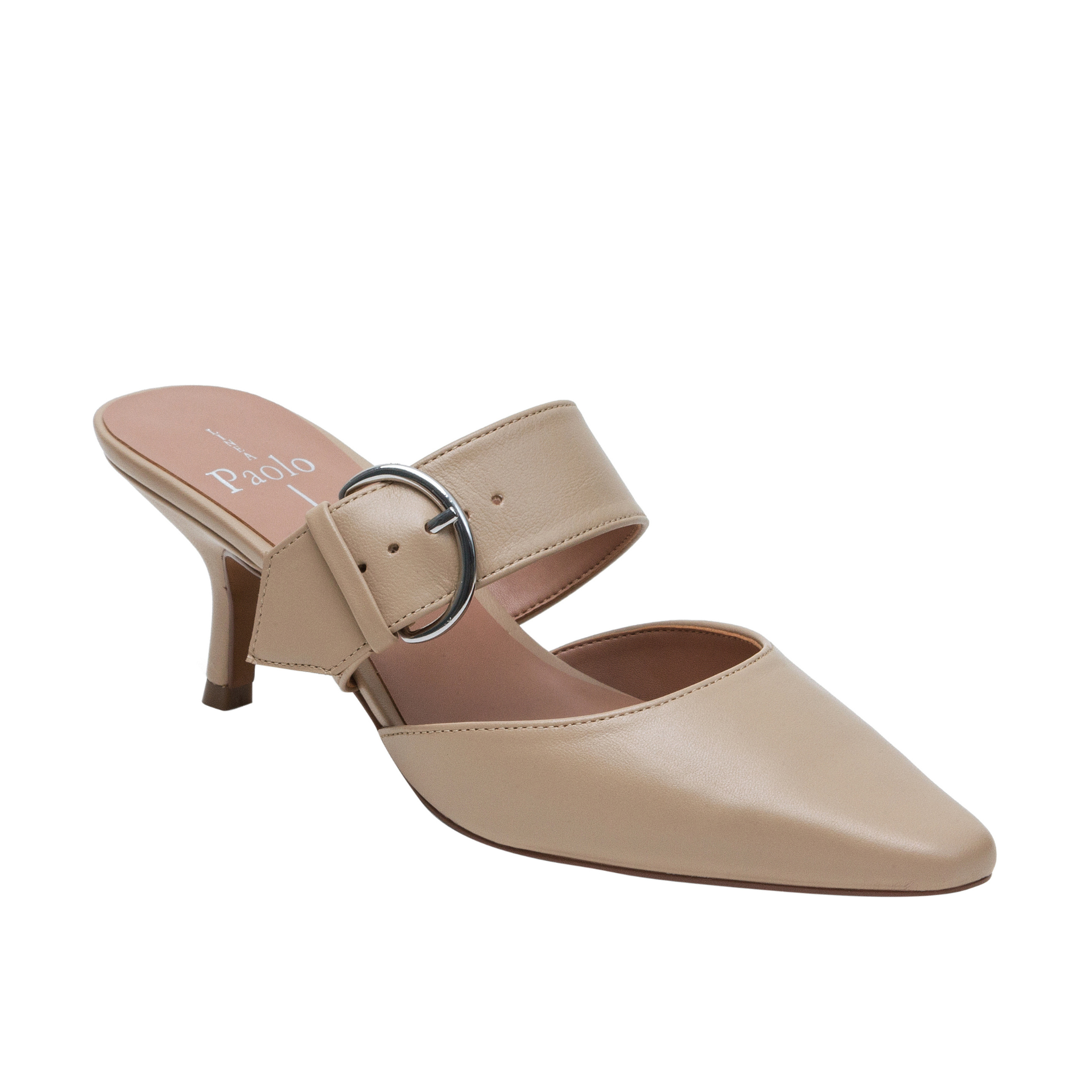 CYNTHIA | Buckled Kitten Heel Mules – LINEA Paolo Shoes