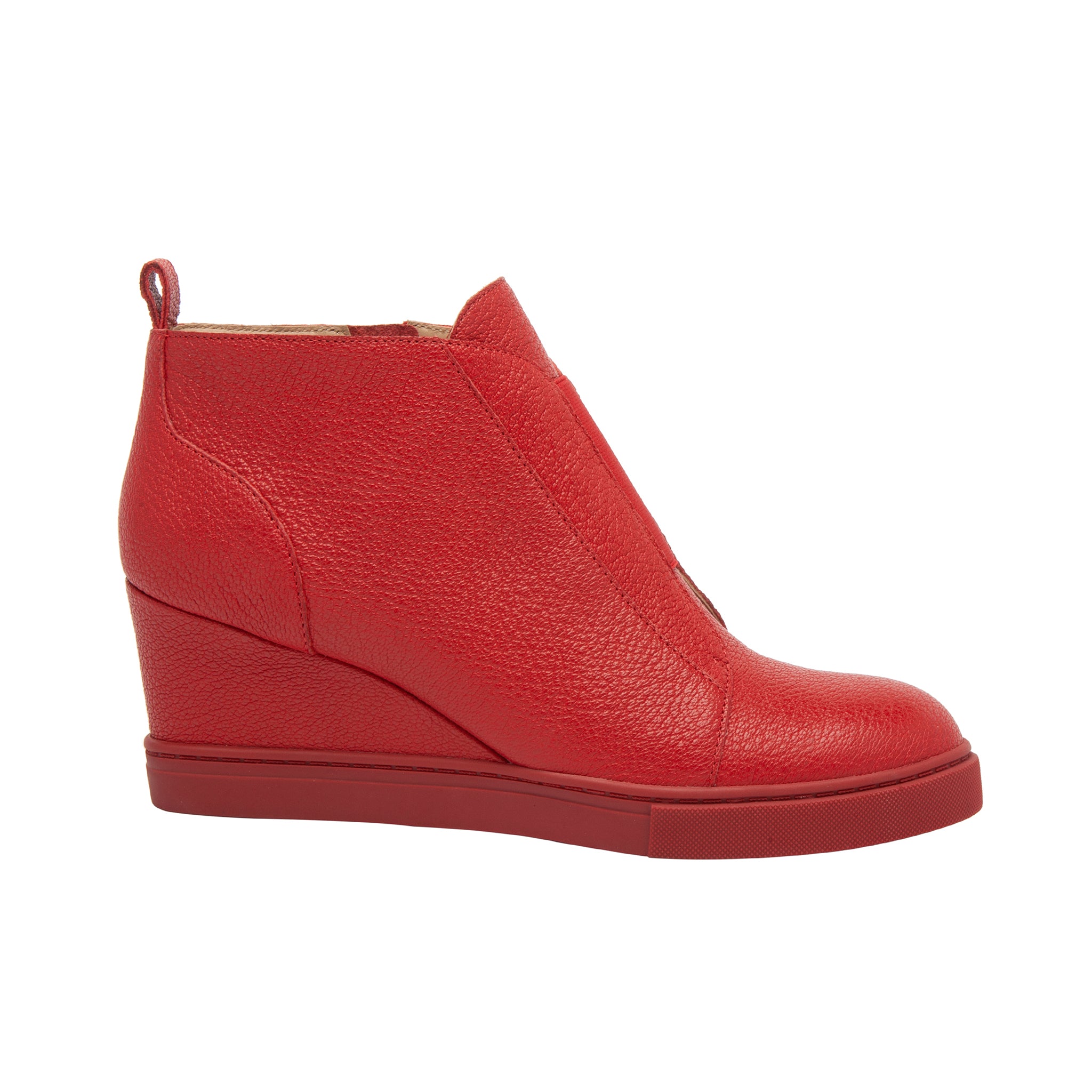 FELICIA LEATHER Our Original Platform Wedge Sneaker Bootie LINEA Paolo Shoes