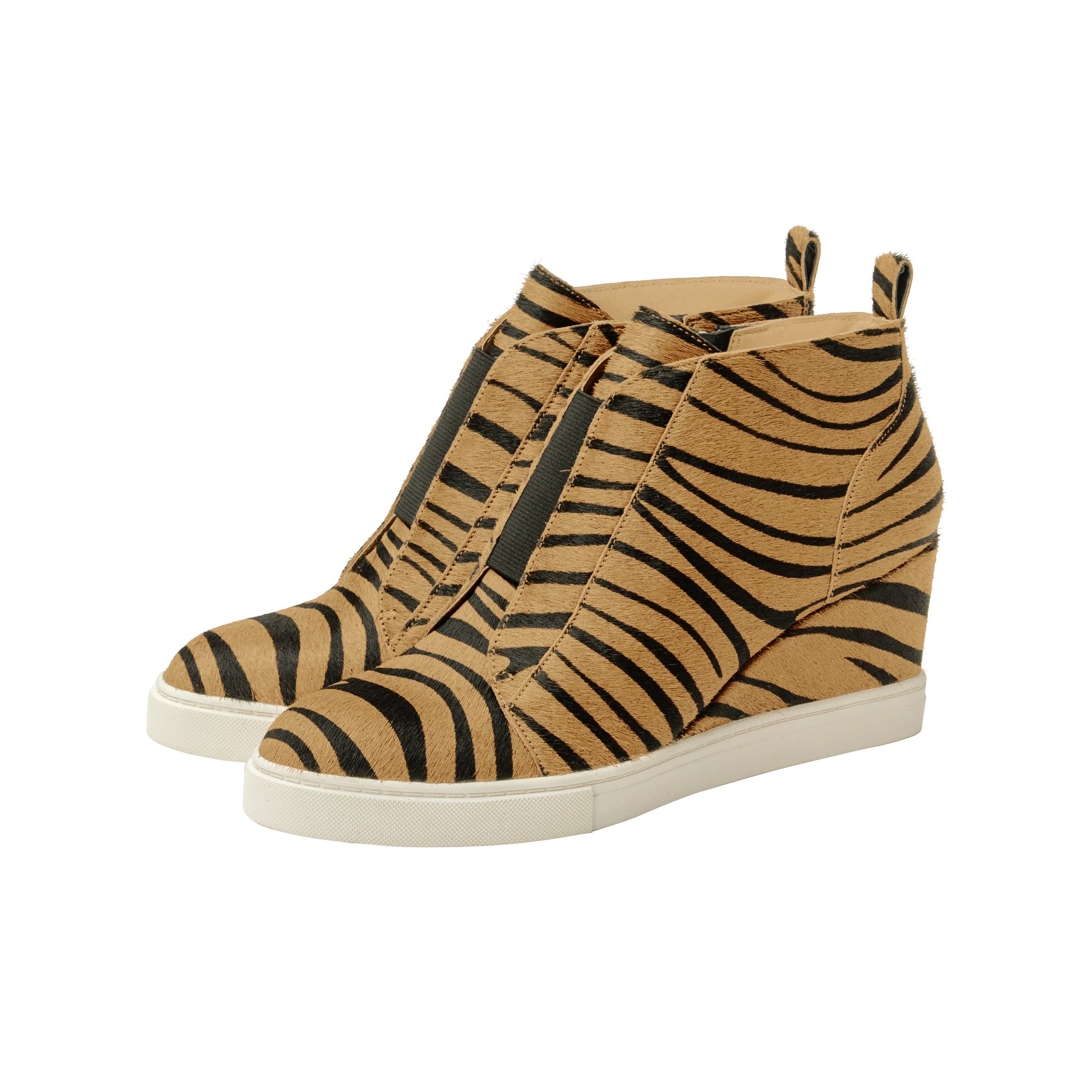 FELICIA ANIMAL PRINT Our Original Platform Wedge Sneaker Bootie LINEA Paolo Shoes