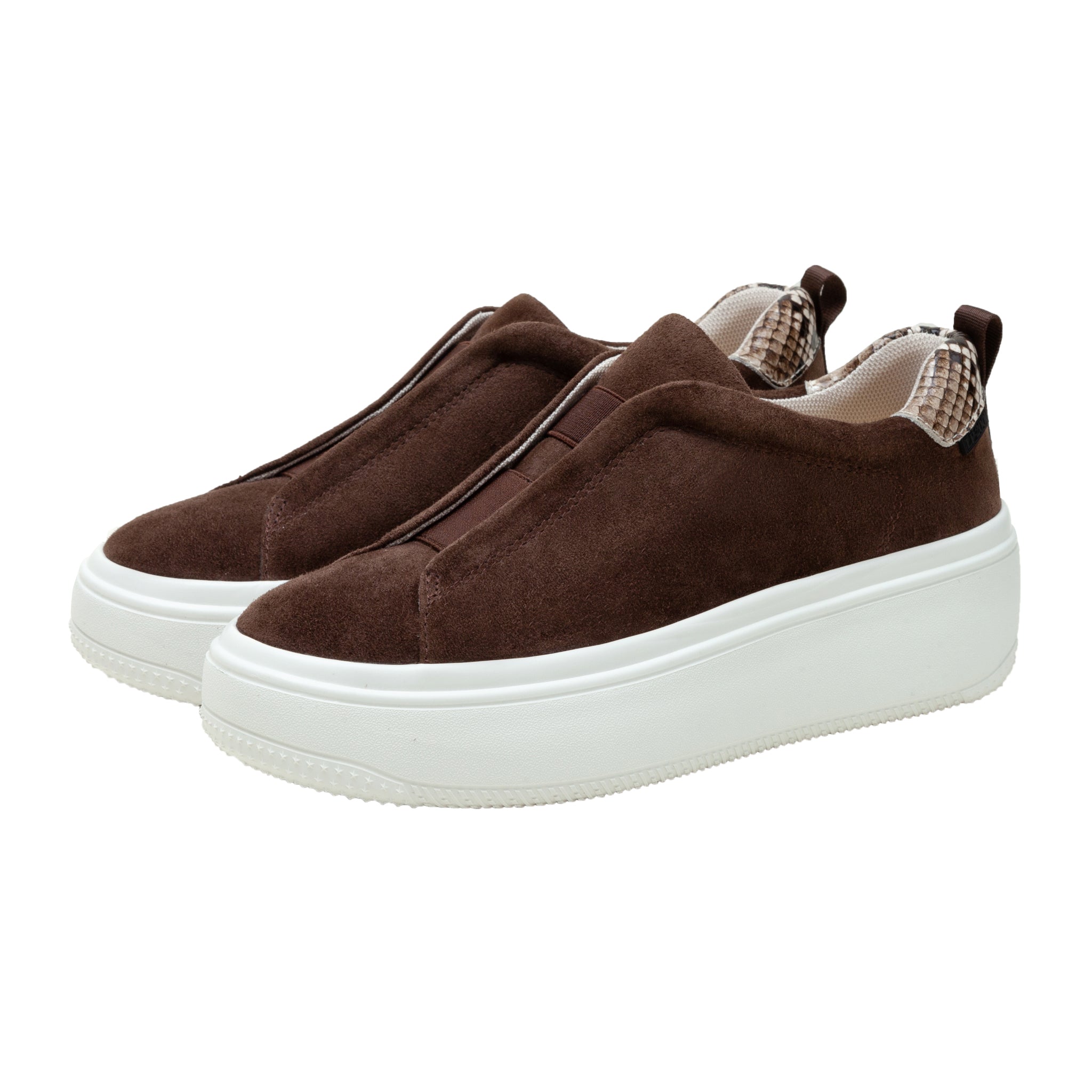 Leather platform slip on sneakers online