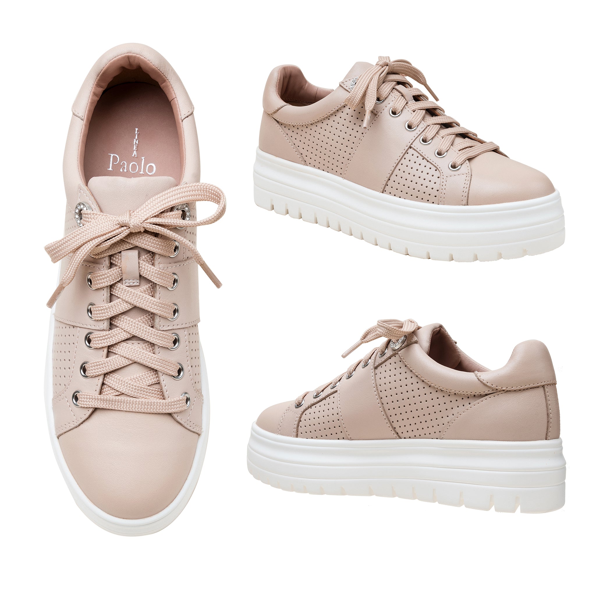 JETT Platform Lace Up Sneakers LINEA Paolo Shoes