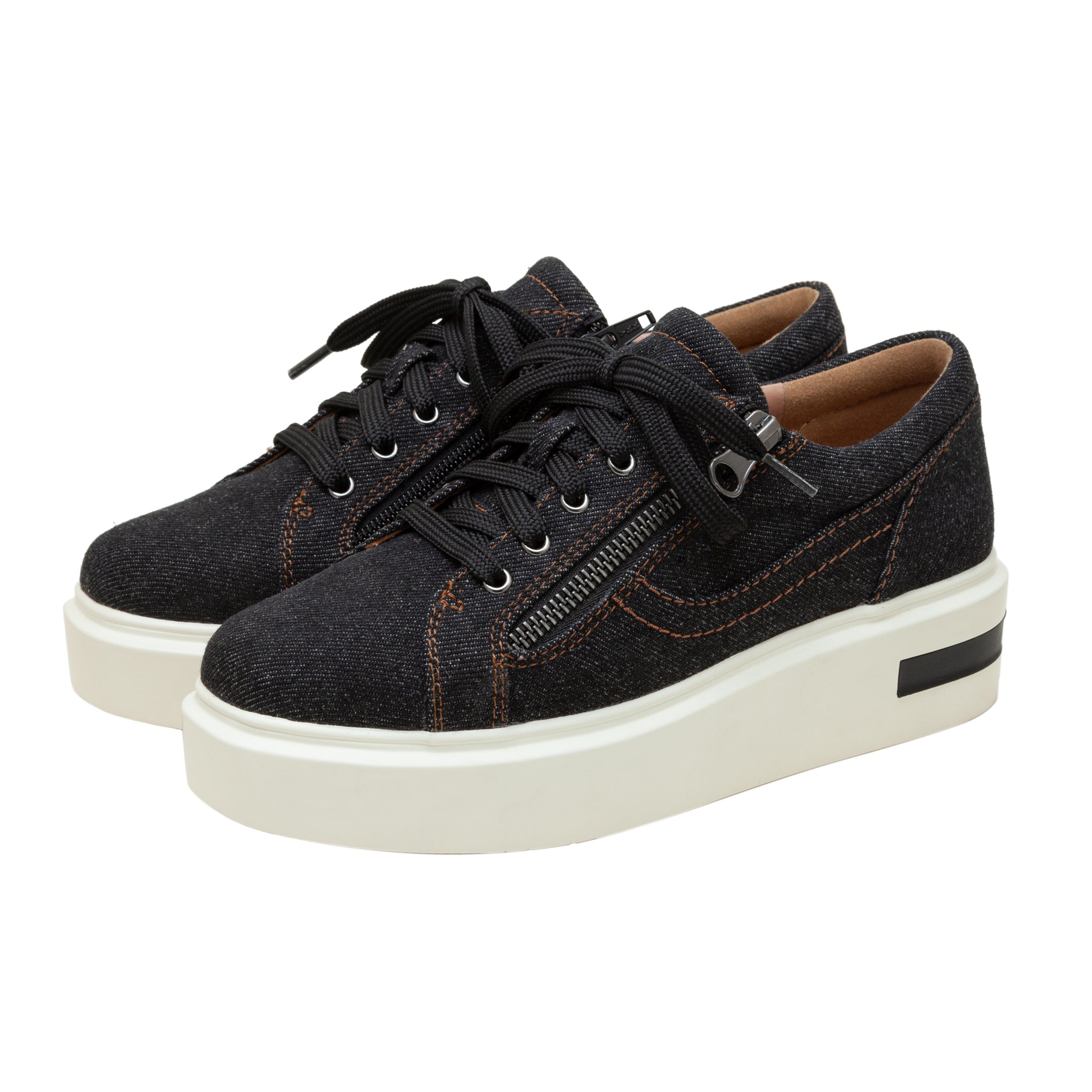 Denim deals platform sneakers