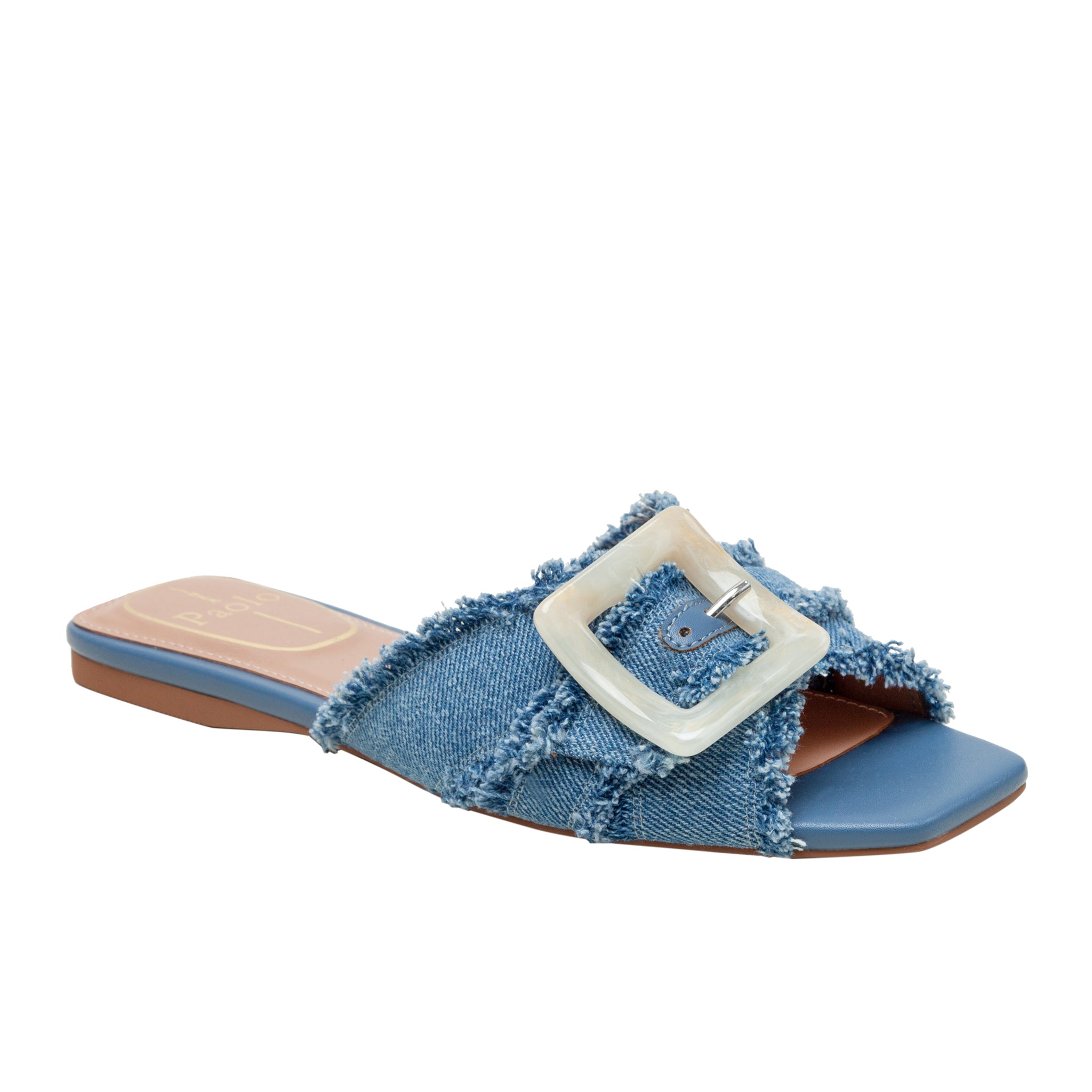 LOTTIE | Frayed Fabric Cross Band Sandals – LINEA Paolo Shoes