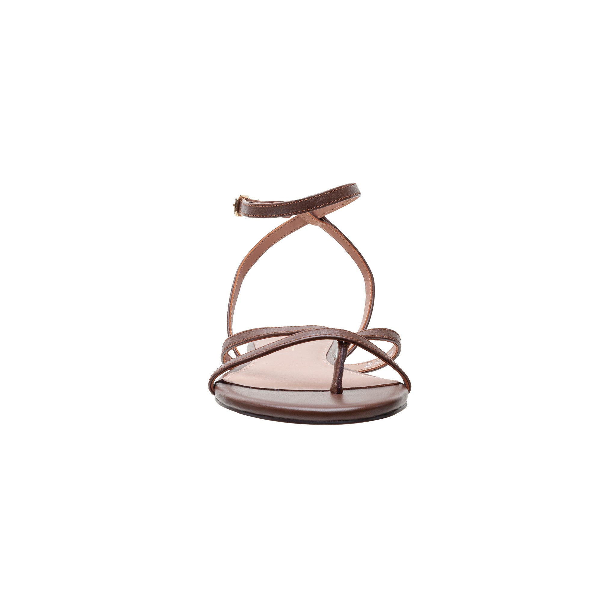 LUZ | Strappy Ankle Wrap Flat Leather Sandals – LINEA Paolo Shoes