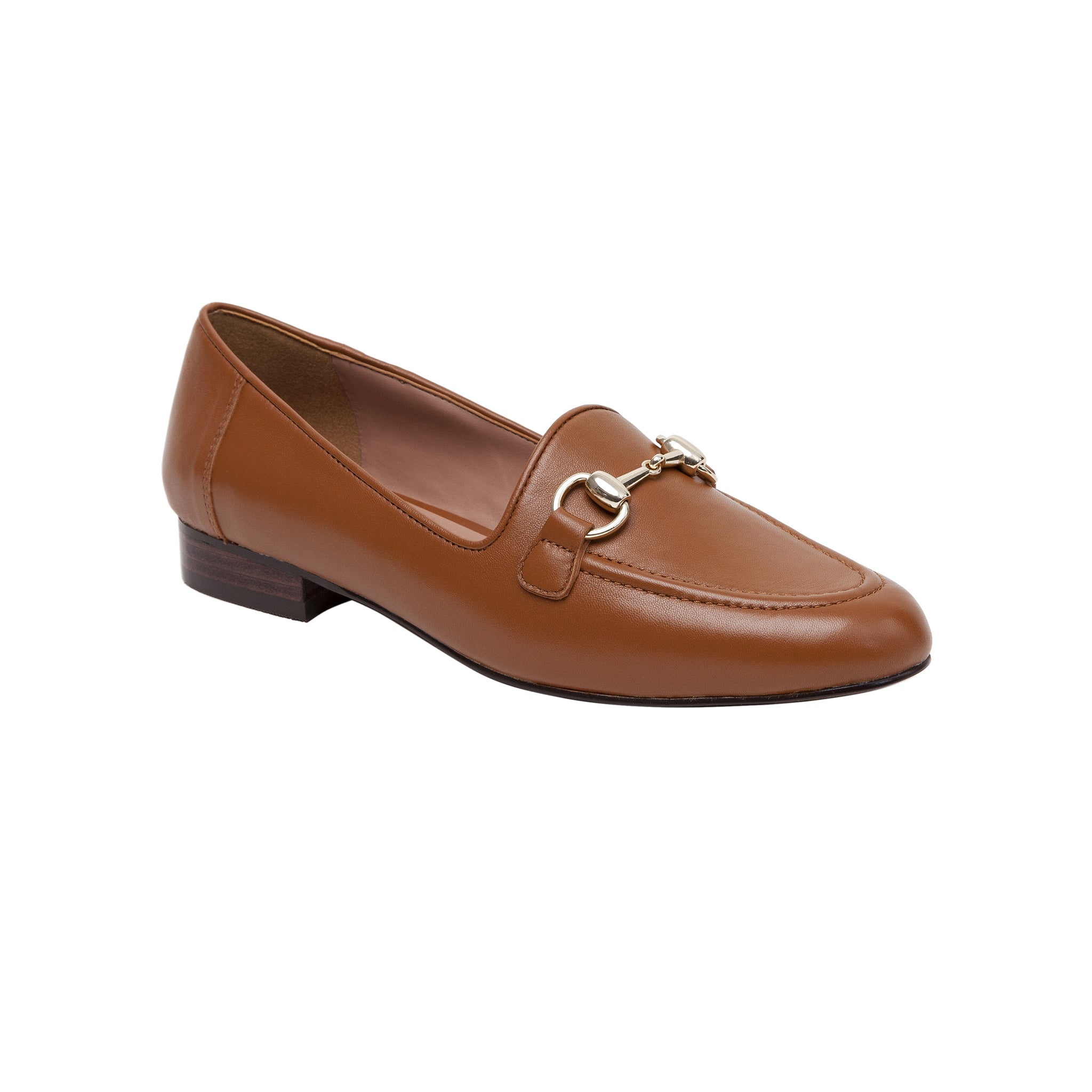 (取寄) リネア パウロ レディース モーラ LINEA Paolo women Maura Cognac linea paolo MAURA | Essential Golden Bit Loafers Cognac Nappa on