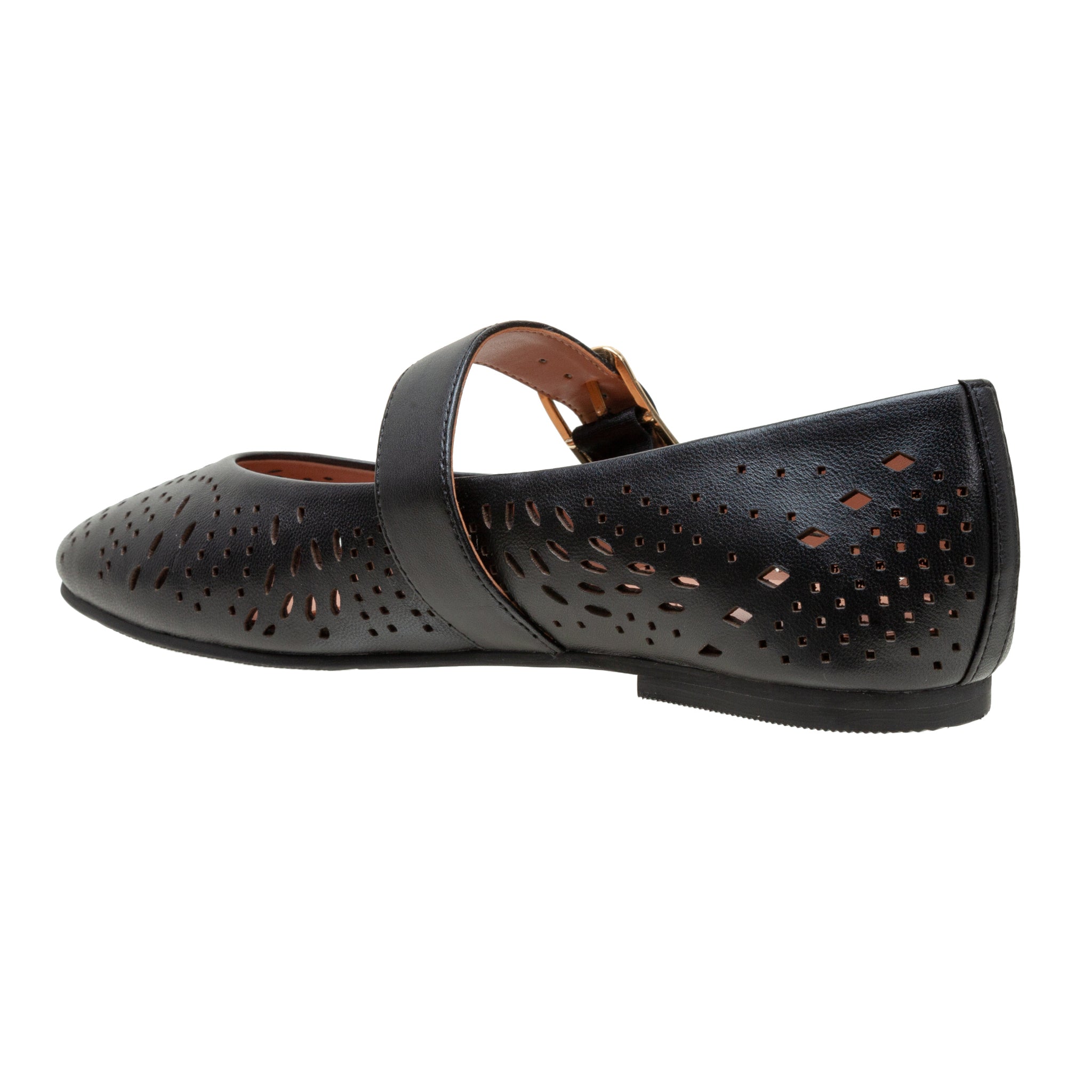 MILLER | Laser Cut Leather Mary Jane Flats – LINEA Paolo Shoes