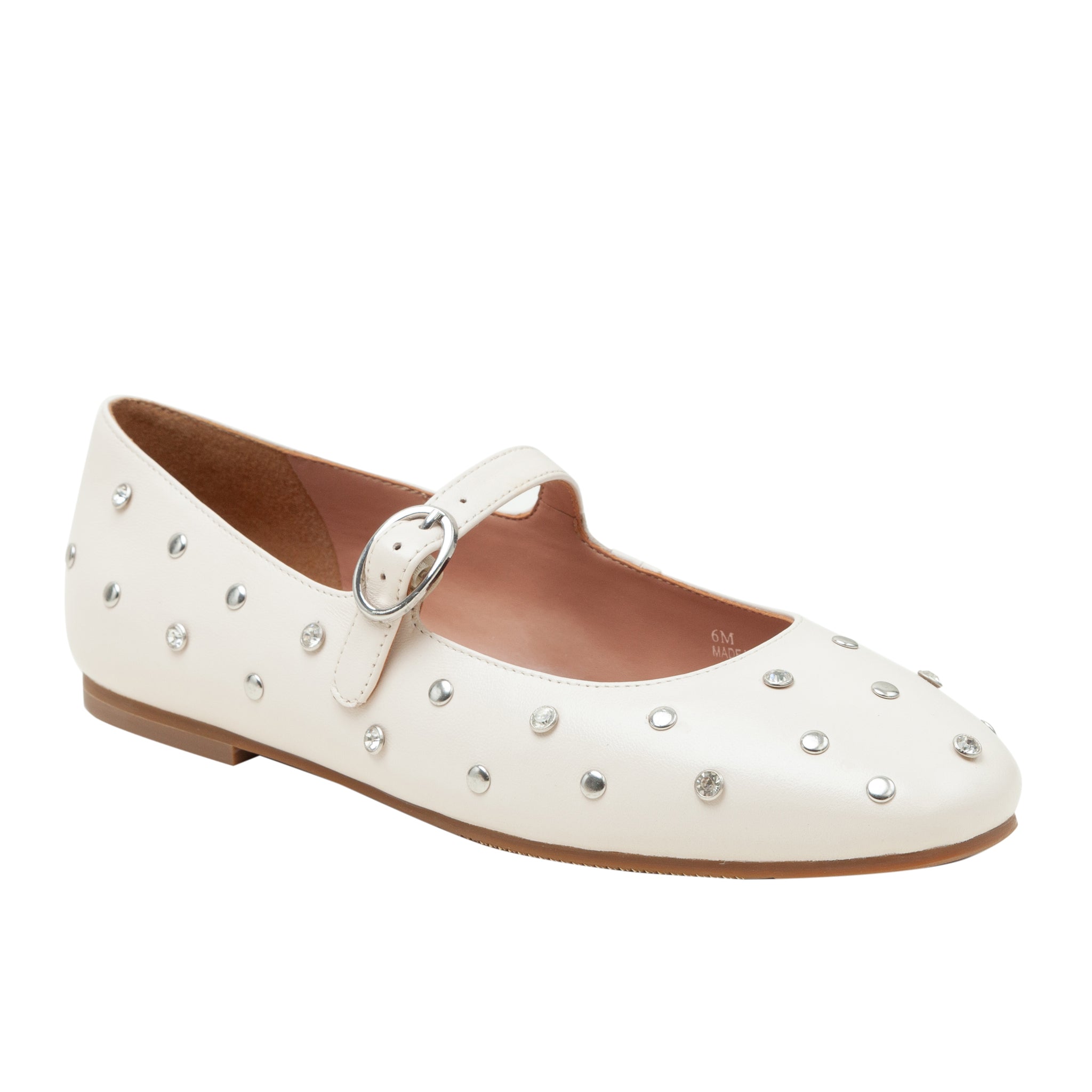 MILLIE | Crystal Stud Mary Jane Flats – LINEA Paolo Shoes