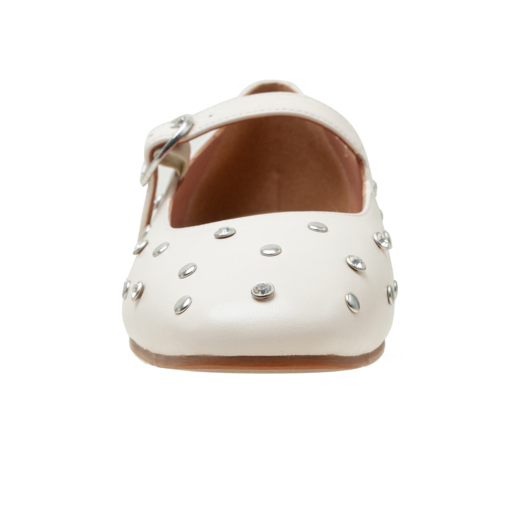 Mary Jane Crystal Ribbon Satin Flats