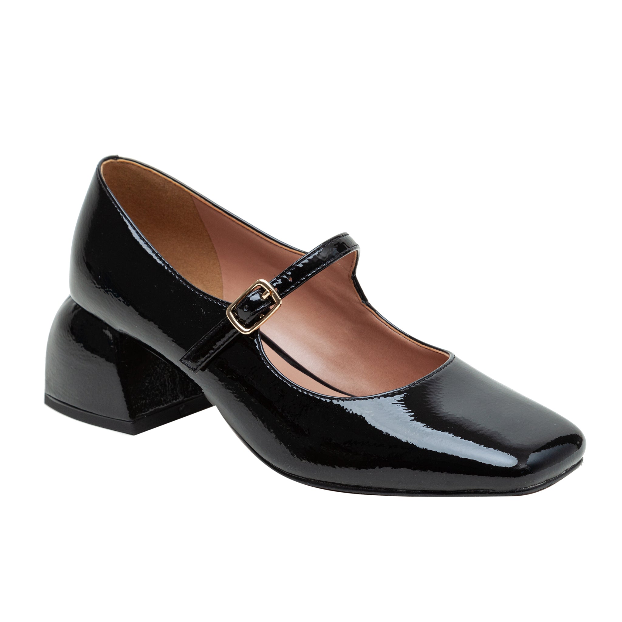 Black block heel mary jane shoes online