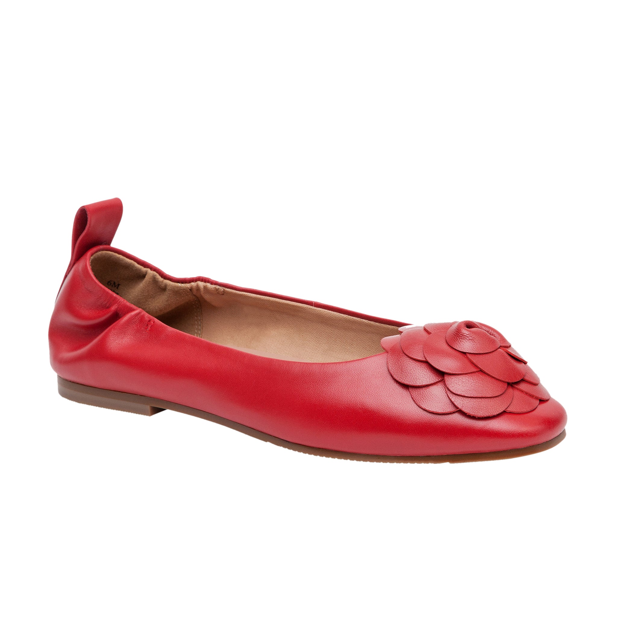 NINA | Ruched Rosette Ballet Flats – LINEA Paolo Shoes