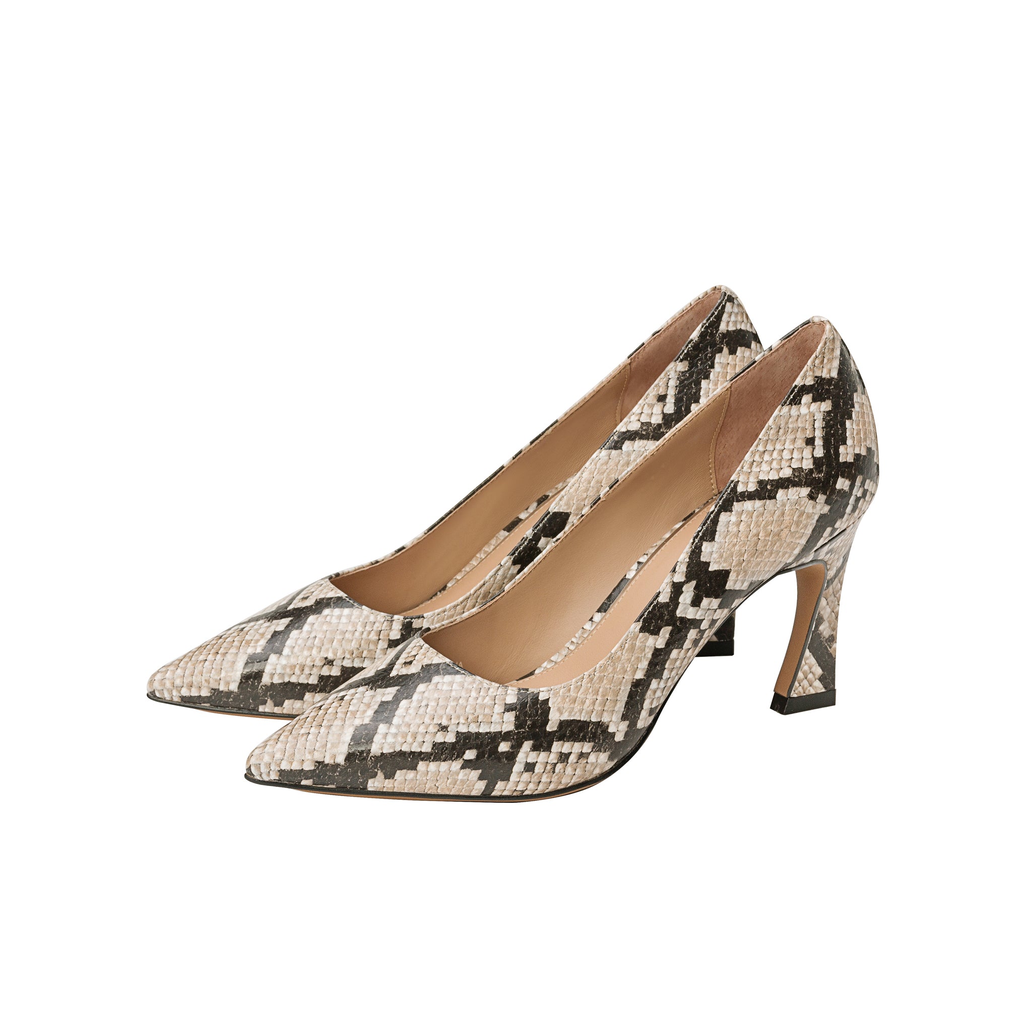PADMA | Flared Heel Square Fashion Pumps – LINEA Paolo Shoes