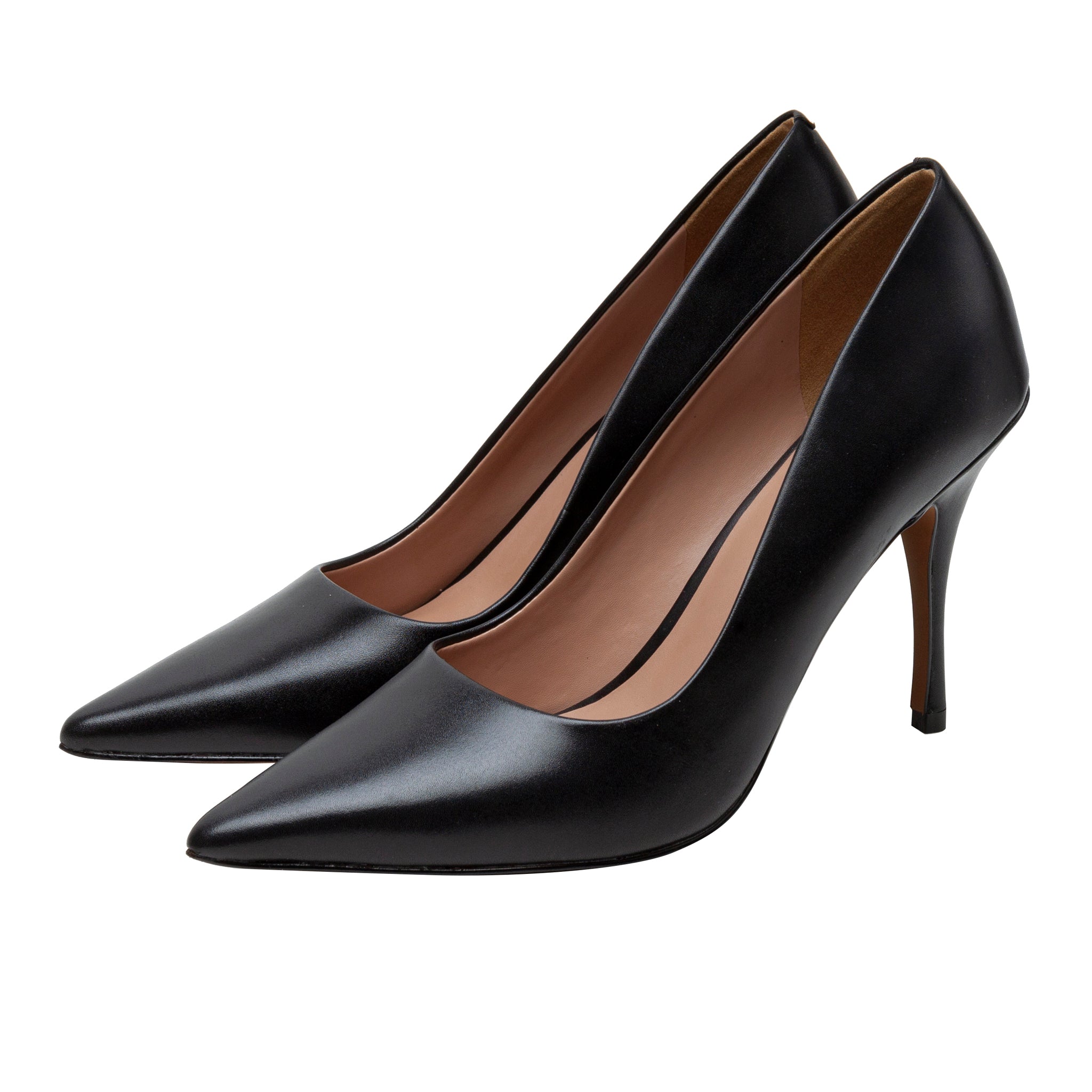 leather pointed heels
