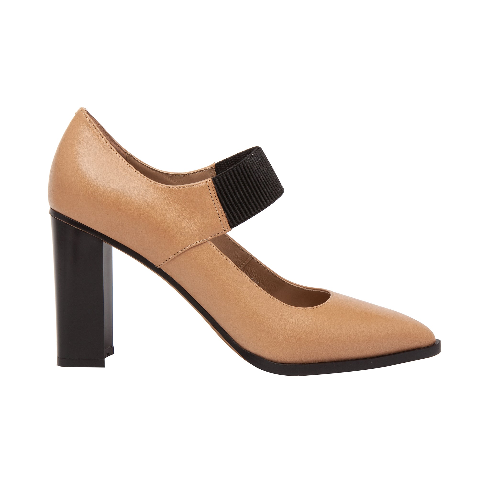 SANAE | High Column Heel Elastic Strap Pumps – LINEA Paolo Shoes