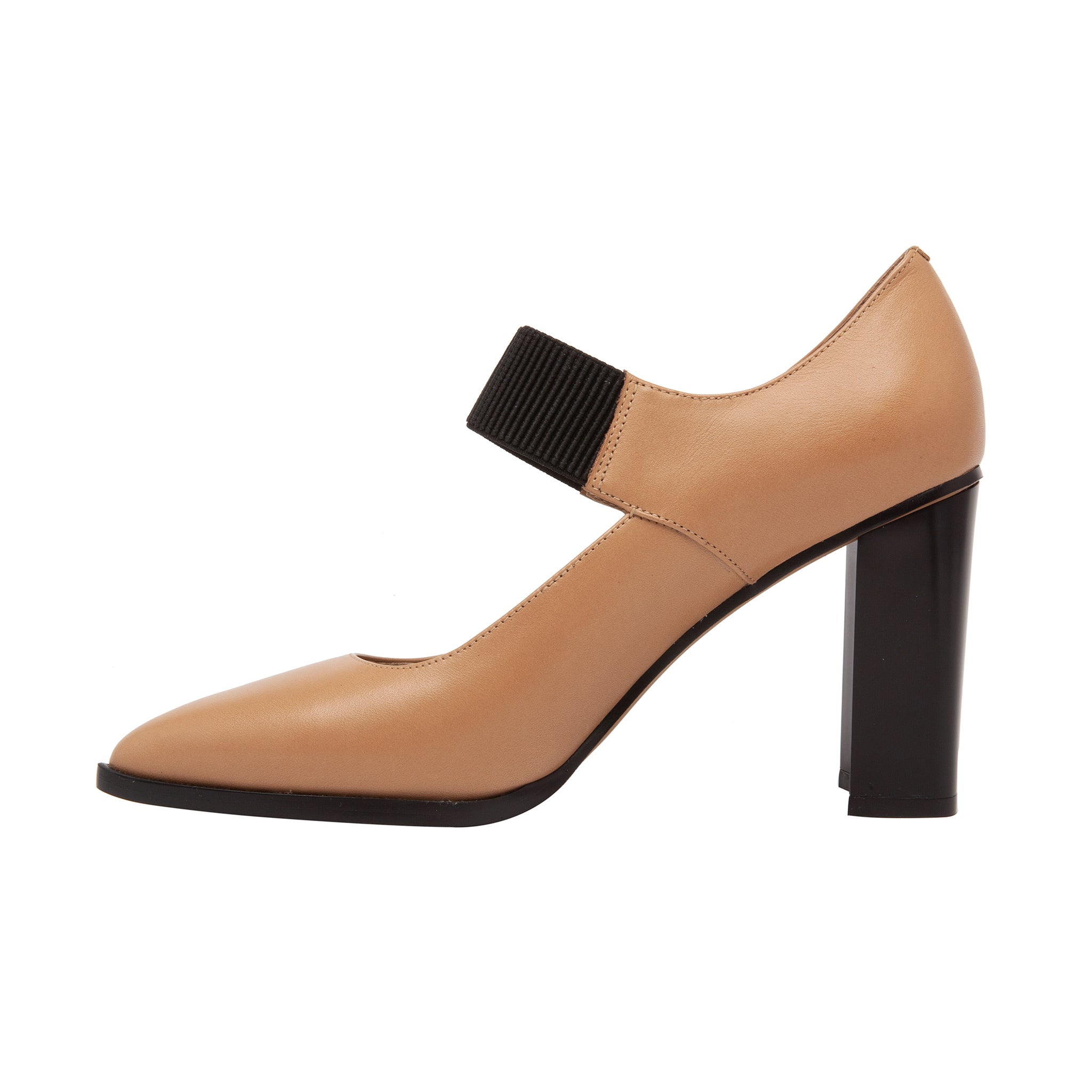 みな SANAE | High Column Heel Elastic Strap Pumps – LINEA Paolo Shoes