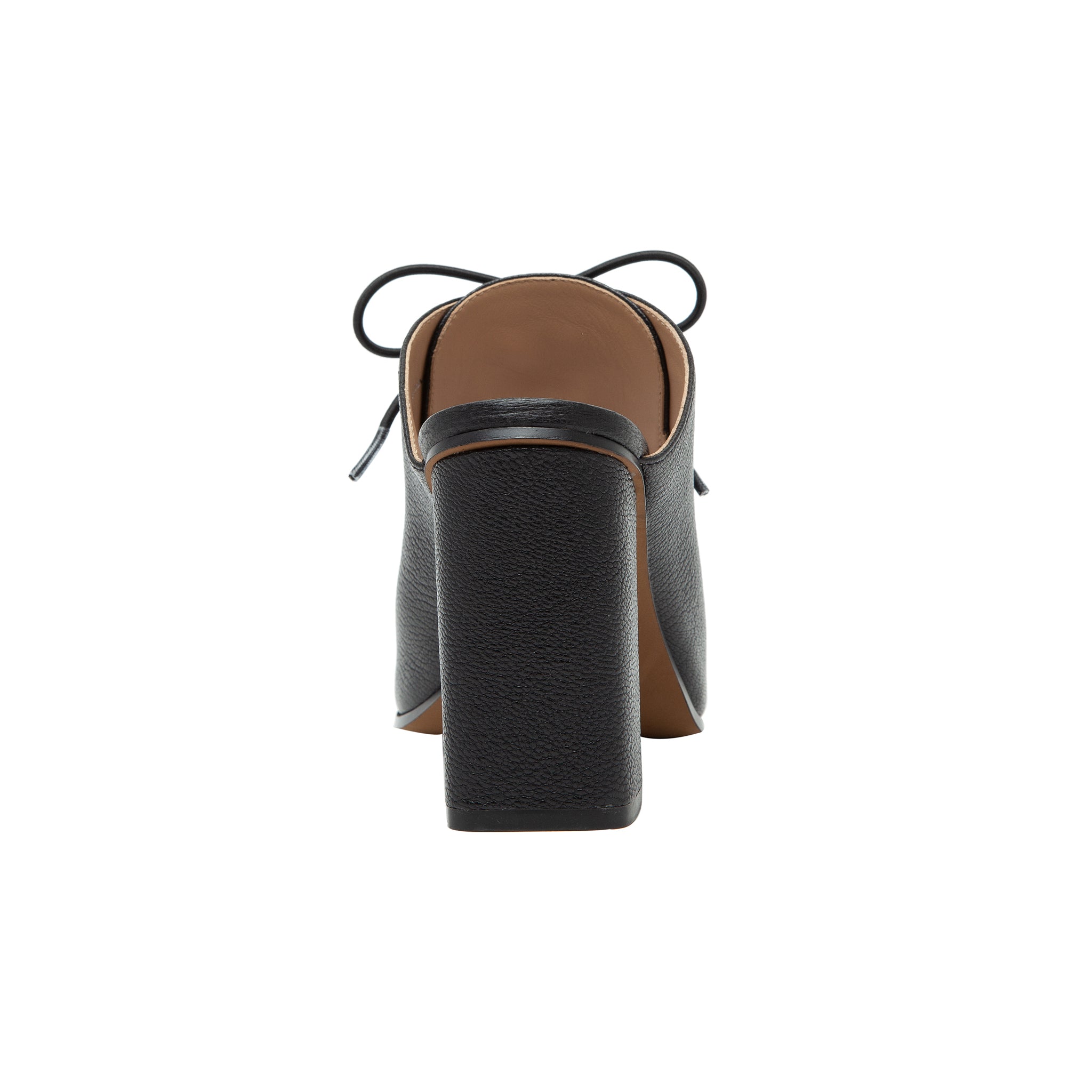 SYLVIE | Sassy Lace-Up High Block Heel Leather Mule – LINEA Paolo