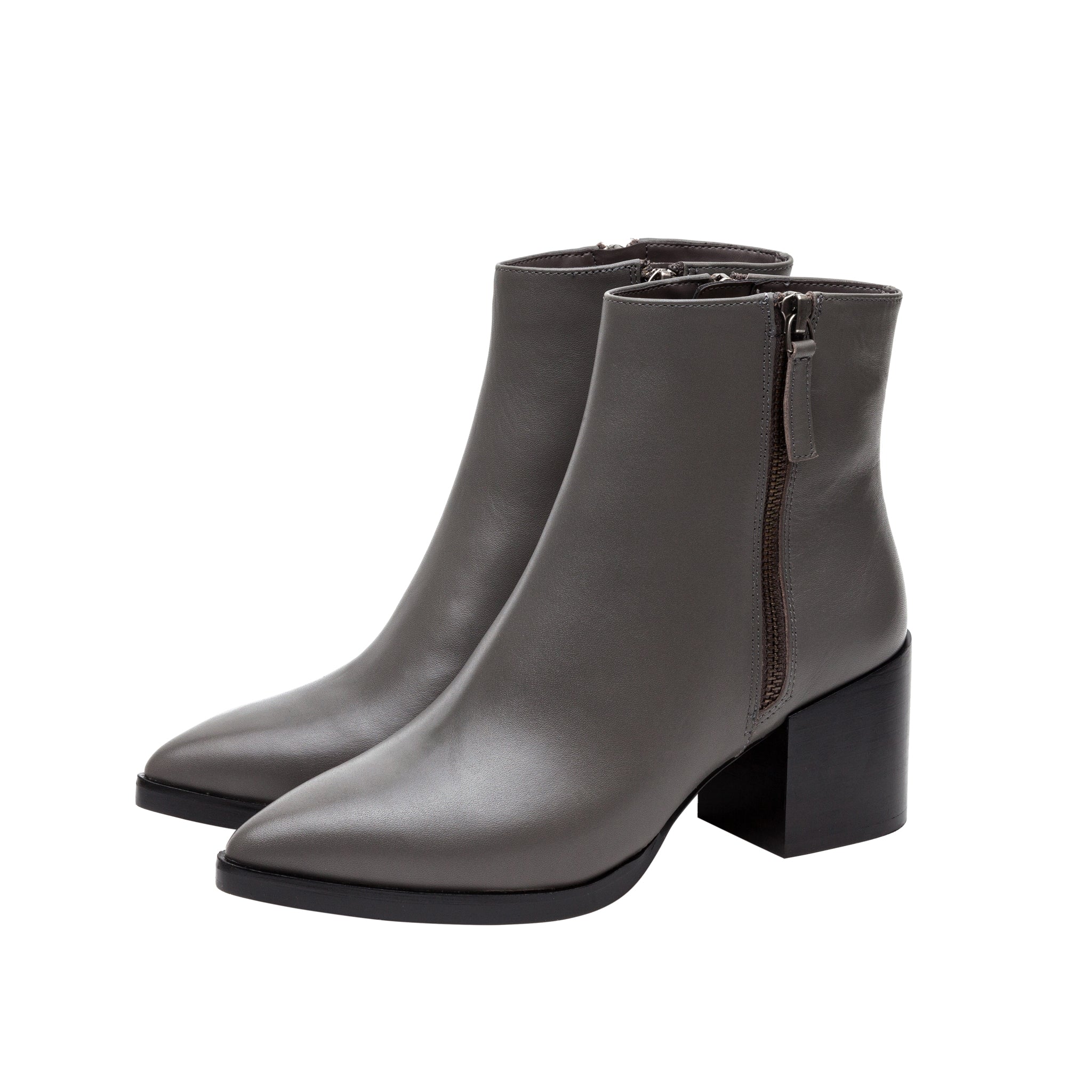 VIVA | Mid-Height Block Heel Ankle Booties – LINEA Paolo Shoes