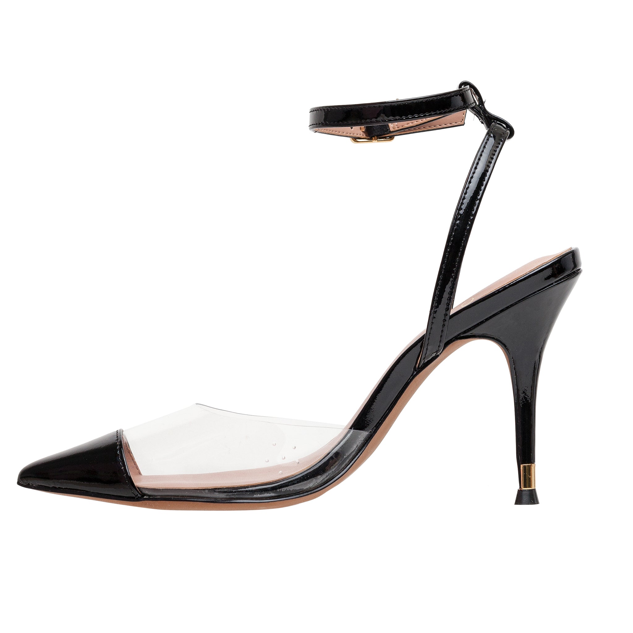 【ゆっちゃん】HEARTMOTIFPOINTEDTOE PUMPS YUKI | Vinyl Illusion Stiletto Pumps – LINEA Paolo Shoes